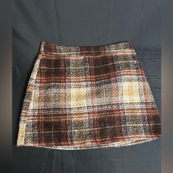 Primark Brown and Cream A-Line Mini Skirt - Picture 1 of 5